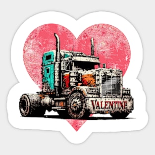 Valentine truck Sticker